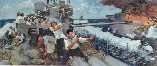 资料图:油画《西沙海战》